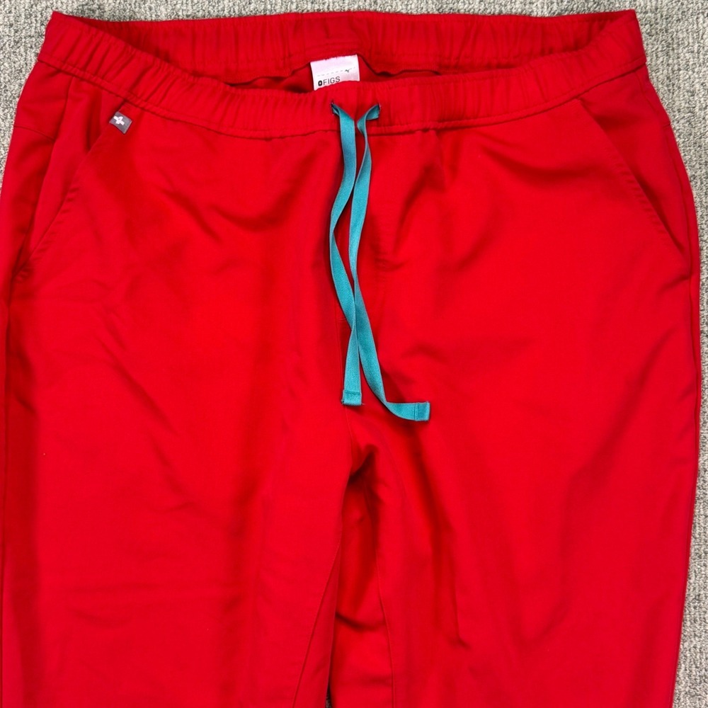 FIGS Men's Tansen Jogger Scrub Pants XL Short Red Technical Stretch EUC